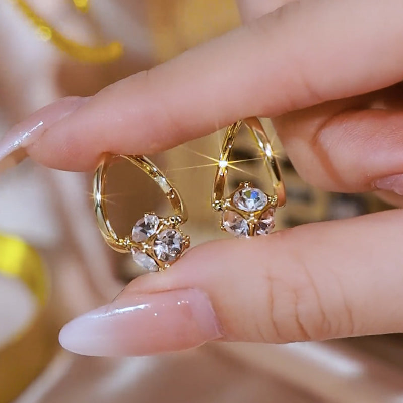 The Liberty Hoop - Elegant Cubic Zirconia Drop Earrings for Women, Lightweight Fashion Mini Hoops, Sparkling Jewelry Gift for Wedding, Party & Daily Wear