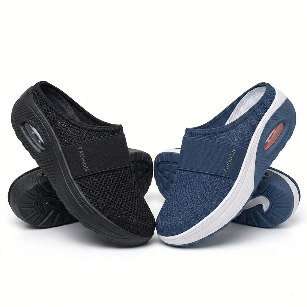 ✨ LAST DAY SALE-80% OFF 🔥 BQODQO® Diabetic Air-Cushion Slip-On Walking Shoes, Orthopedic Diabetic Slippers, with Arch-Support for Women