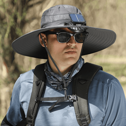 Solar Fan Sun Hat | UPF50+ UV Protection Cooling Hat for Fishing Hiking Outdoor Activities
