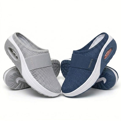 ✨ LAST DAY SALE-80% OFF 🔥 BQODQO® Diabetic Air-Cushion Slip-On Walking Shoes, Orthopedic Diabetic Slippers, with Arch-Support for Women