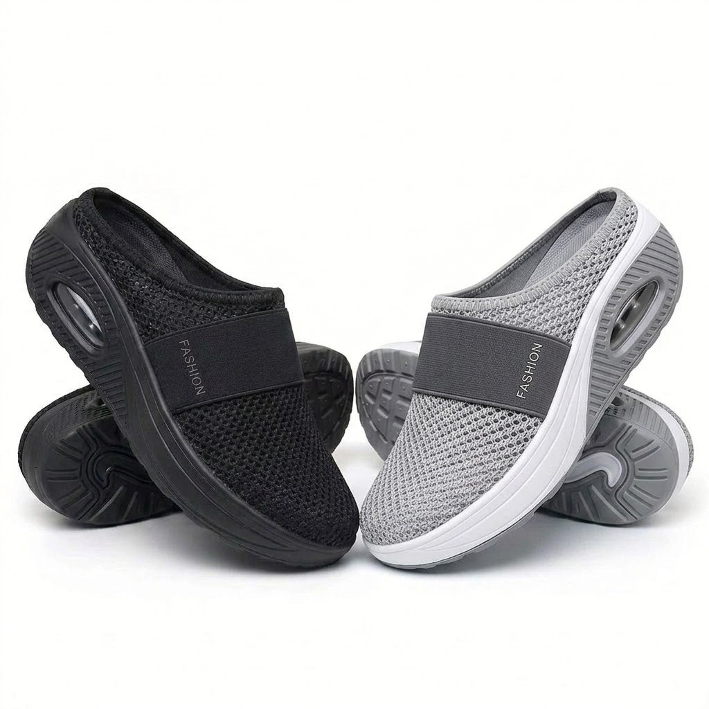 ✨ LAST DAY SALE-80% OFF 🔥 BQODQO® Diabetic Air-Cushion Slip-On Walking Shoes, Orthopedic Diabetic Slippers, with Arch-Support for Women
