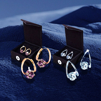 The Liberty Hoop - Elegant Cubic Zirconia Drop Earrings for Women, Lightweight Fashion Mini Hoops, Sparkling Jewelry Gift for Wedding, Party & Daily Wear