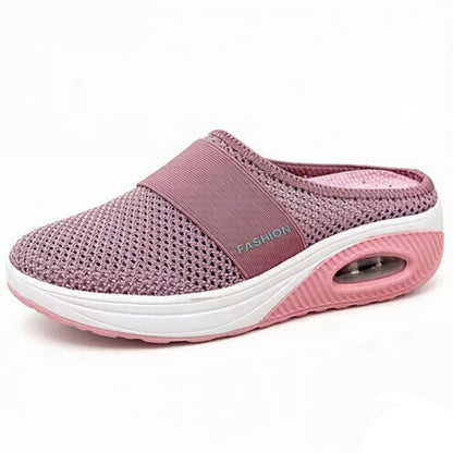 🔥 LAST DAY SALE-80% OFF ✨ BQODQO® Diabetic Air-Cushion Slip-On Walking Shoes, Orthopedic Diabetic Slippers, with Arch-Support for Women