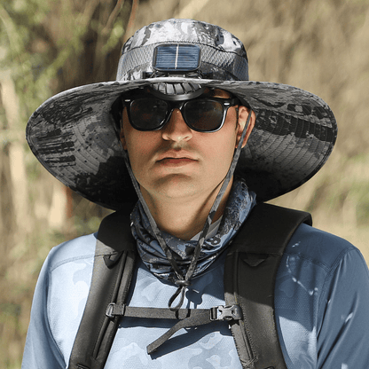 Solar Fan Sun Hat | UPF50+ UV Protection Cooling Hat for Fishing Hiking Outdoor Activities