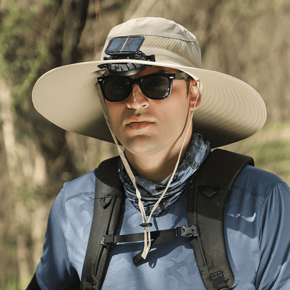 Solar Fan Sun Hat | UPF50+ UV Protection Cooling Hat for Fishing Hiking Outdoor Activities