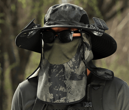 Solar Fan Sun Hat | UPF50+ UV Protection Cooling Hat for Fishing Hiking Outdoor Activities