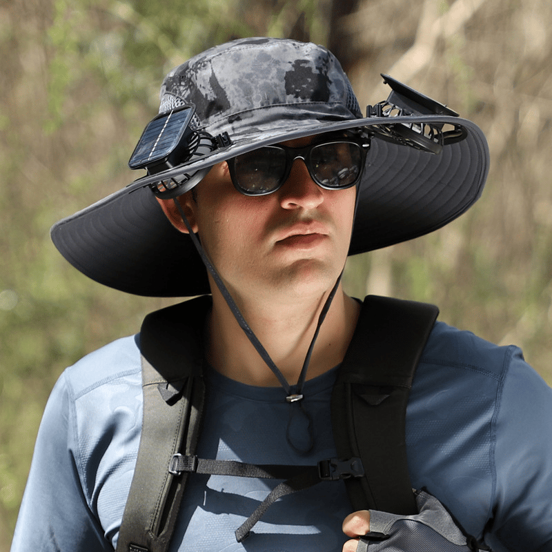 Solar Fan Sun Hat | UPF50+ UV Protection Cooling Hat for Fishing Hiking Outdoor Activities