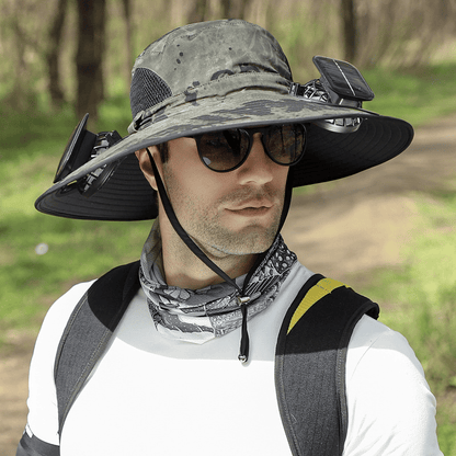 Solar Fan Sun Hat | UPF50+ UV Protection Cooling Hat for Fishing Hiking Outdoor Activities