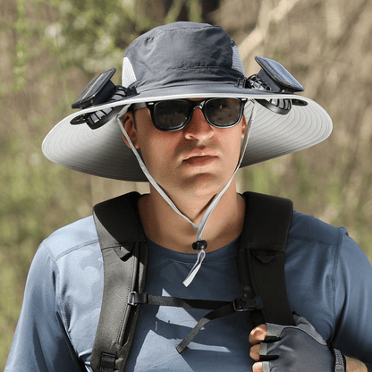 Solar Fan Sun Hat | UPF50+ UV Protection Cooling Hat for Fishing Hiking Outdoor Activities