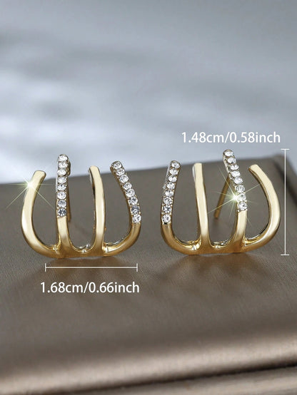 The Liberty Hoop - Fashionable & Bright Gold-tone Women's Clip-on Earrings For Date, Wedding, Party, And Gift